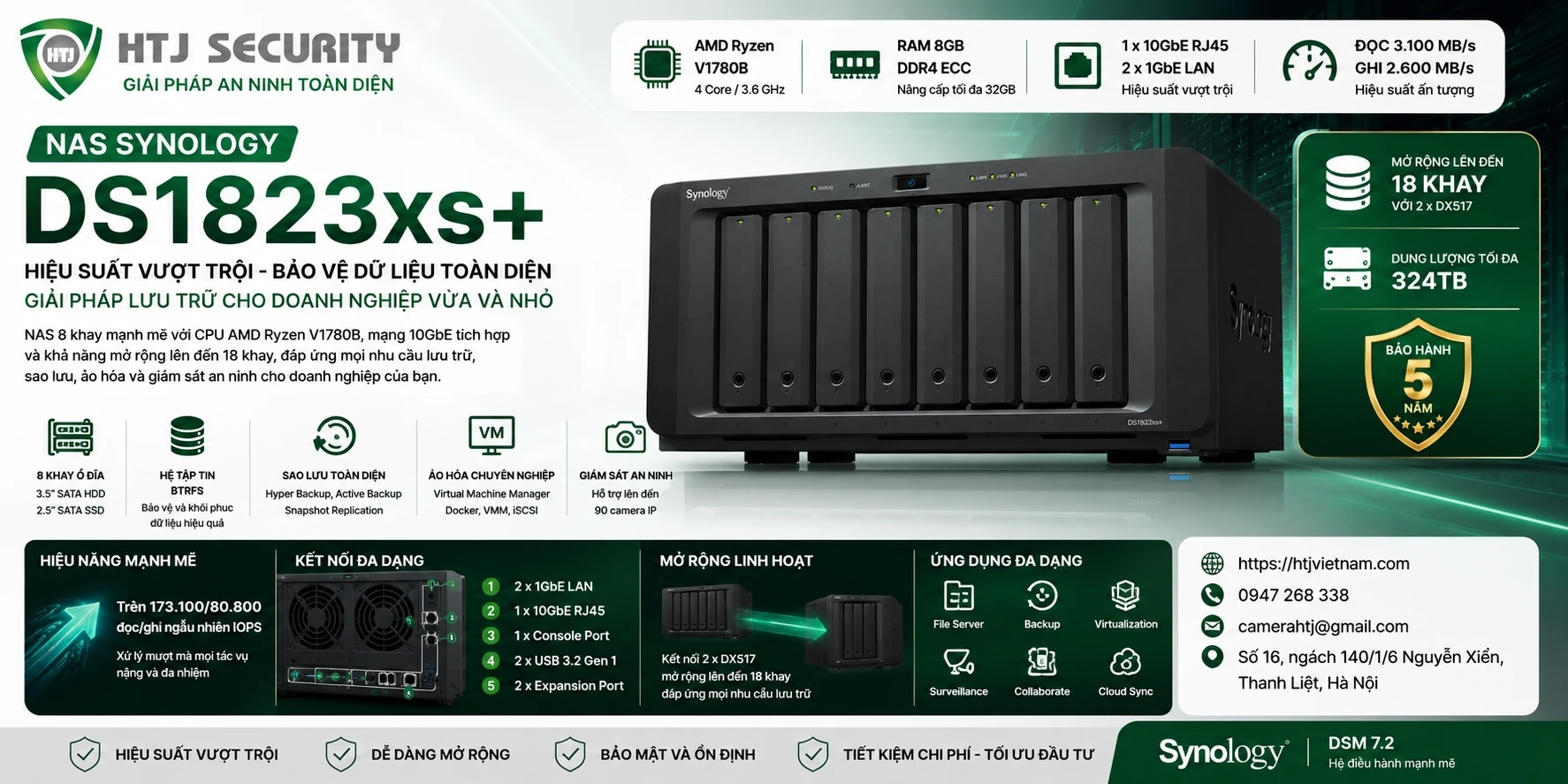 Thiết bị lưu trữ NAS Synology DS1825+