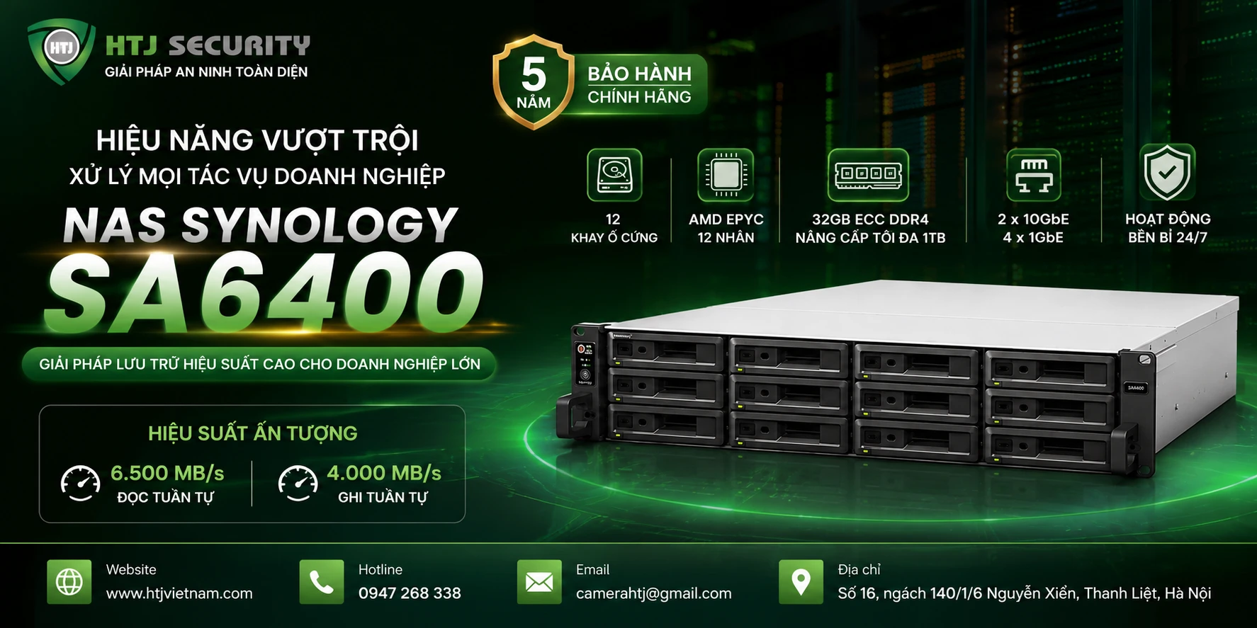 Thiết bị lưu trữ NAS Synology FS6400