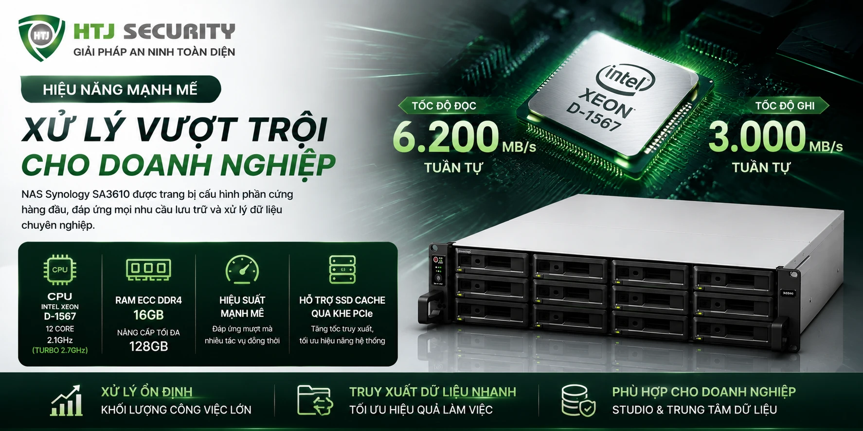 Thiết bị lưu trữ NAS Synology SA3610