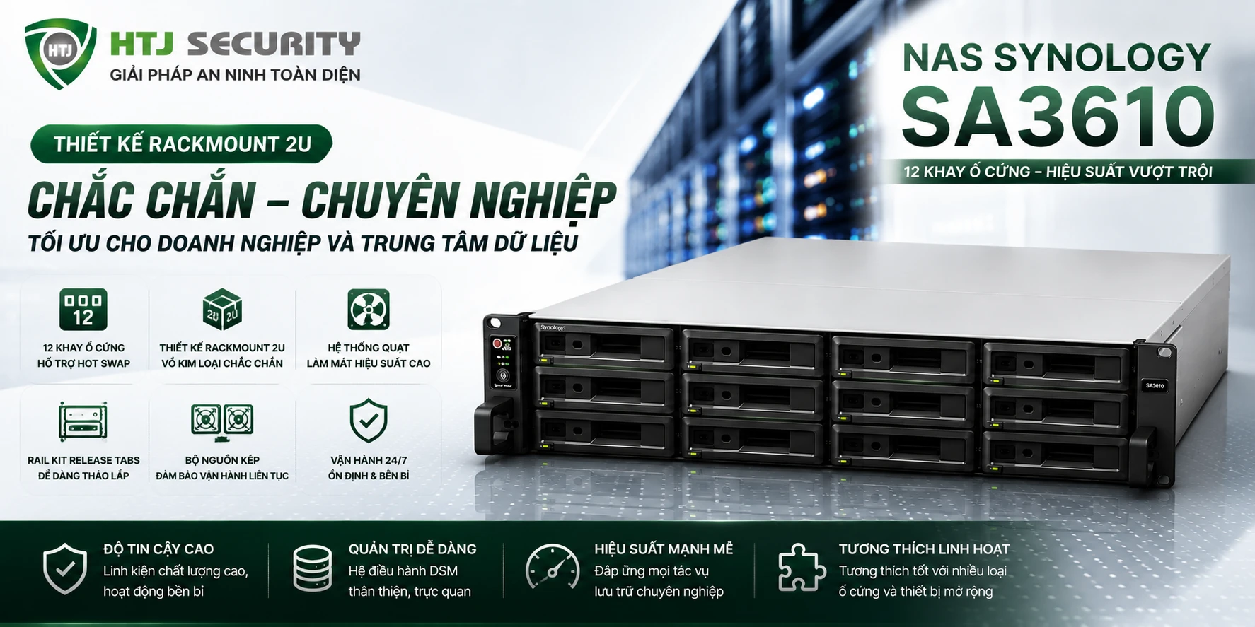 Thiết bị lưu trữ NAS Synology SA3610