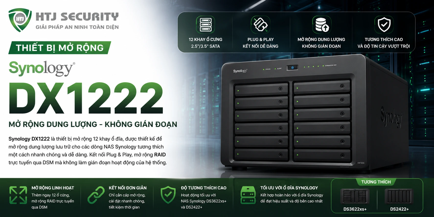 Thiết Bị Mở Rộng Synology DX1222