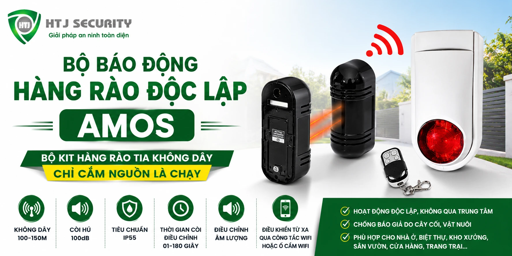 Bộ báo động hàng rào độc lập AMOS