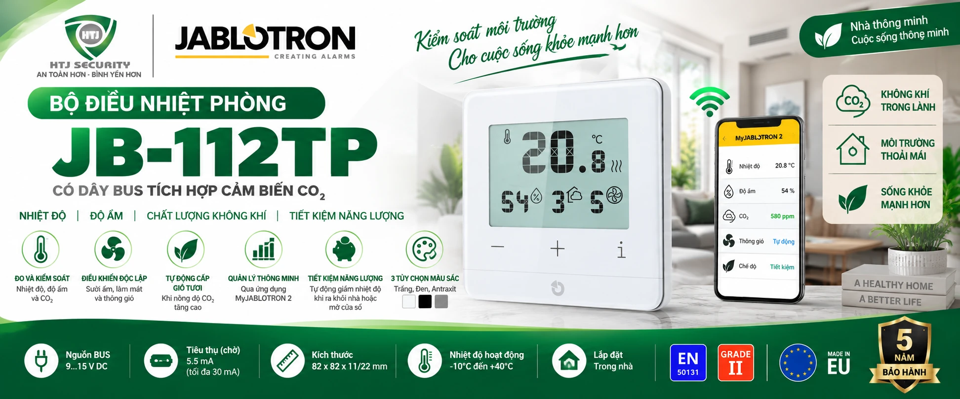 Bộ điều nhiệt phòng Jablotron JB-112TP