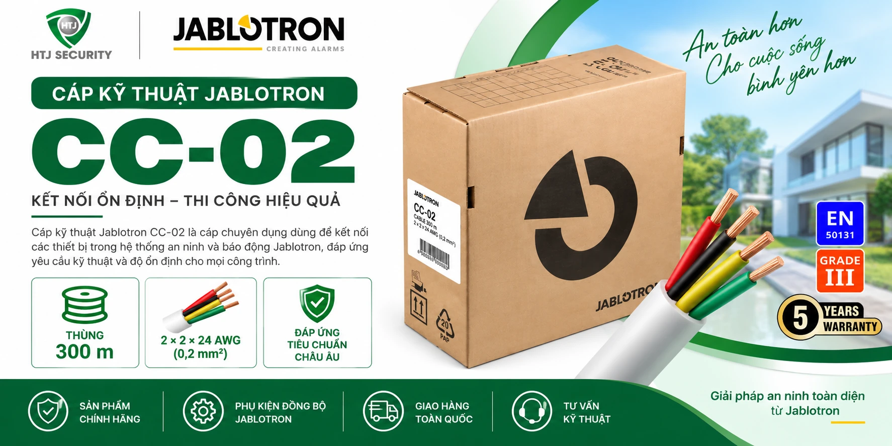Cáp kỹ thuật Jablotron CC-02