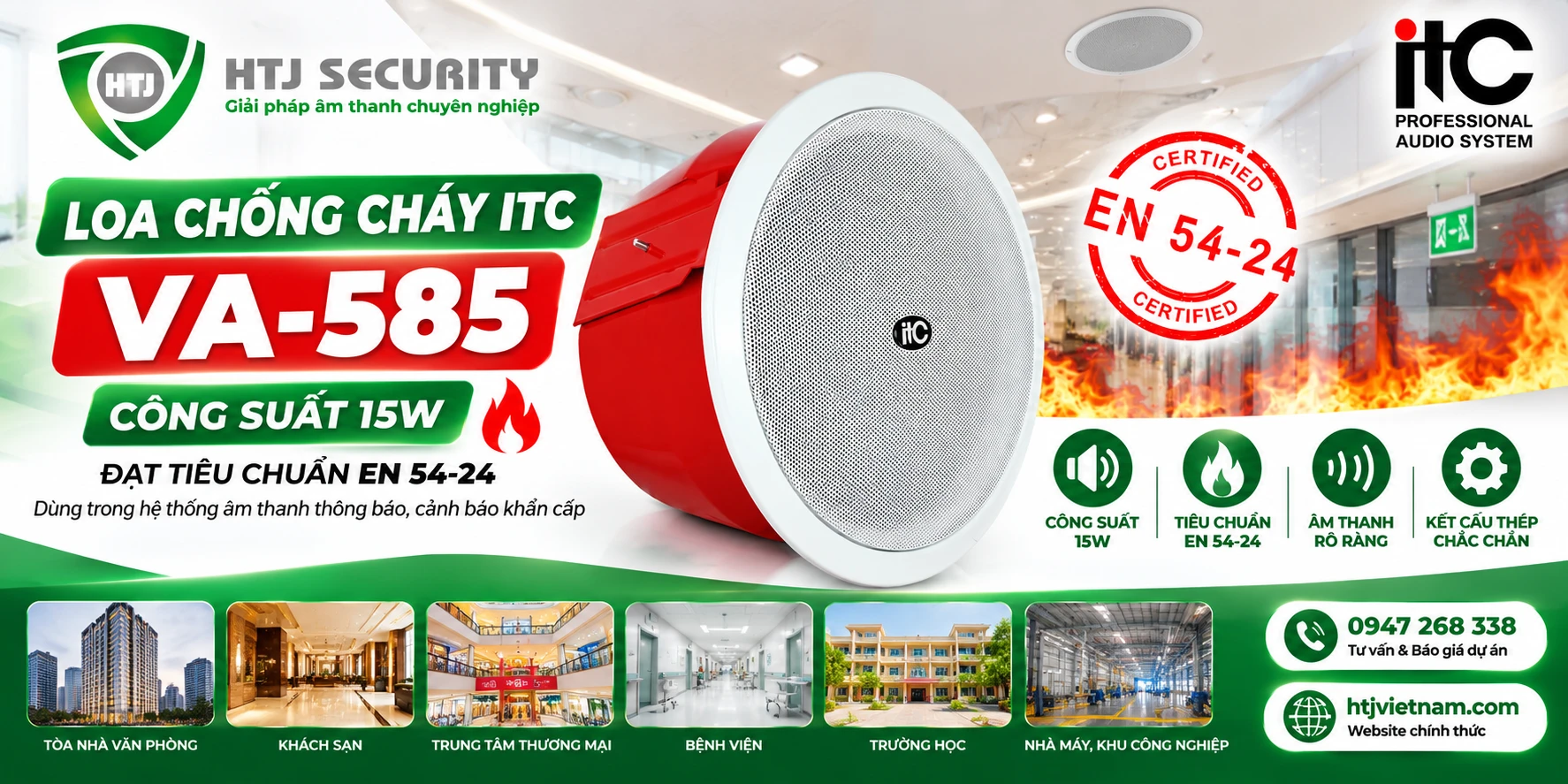 Loa chống cháy ITC VA-585 – công suất 15W