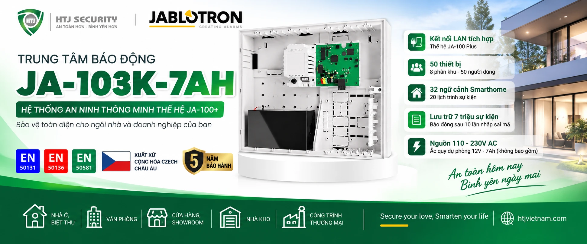 Trung tâm báo động Jablotron JA-103K-7AH