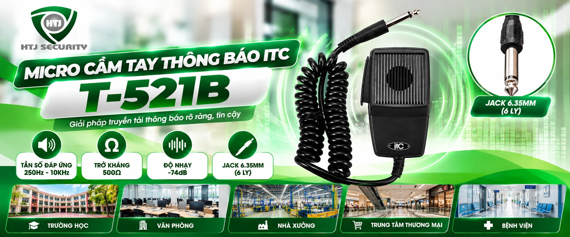 Micro cầm tay thông báo ITC T-521B