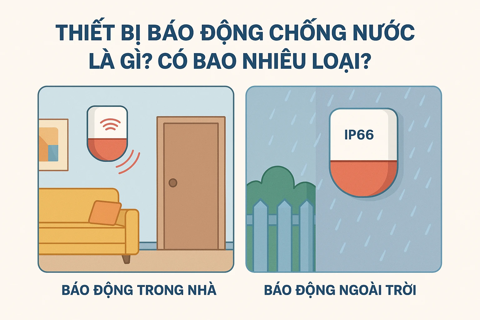 Thiết bị báo động nào chống được nước và có những loại nào