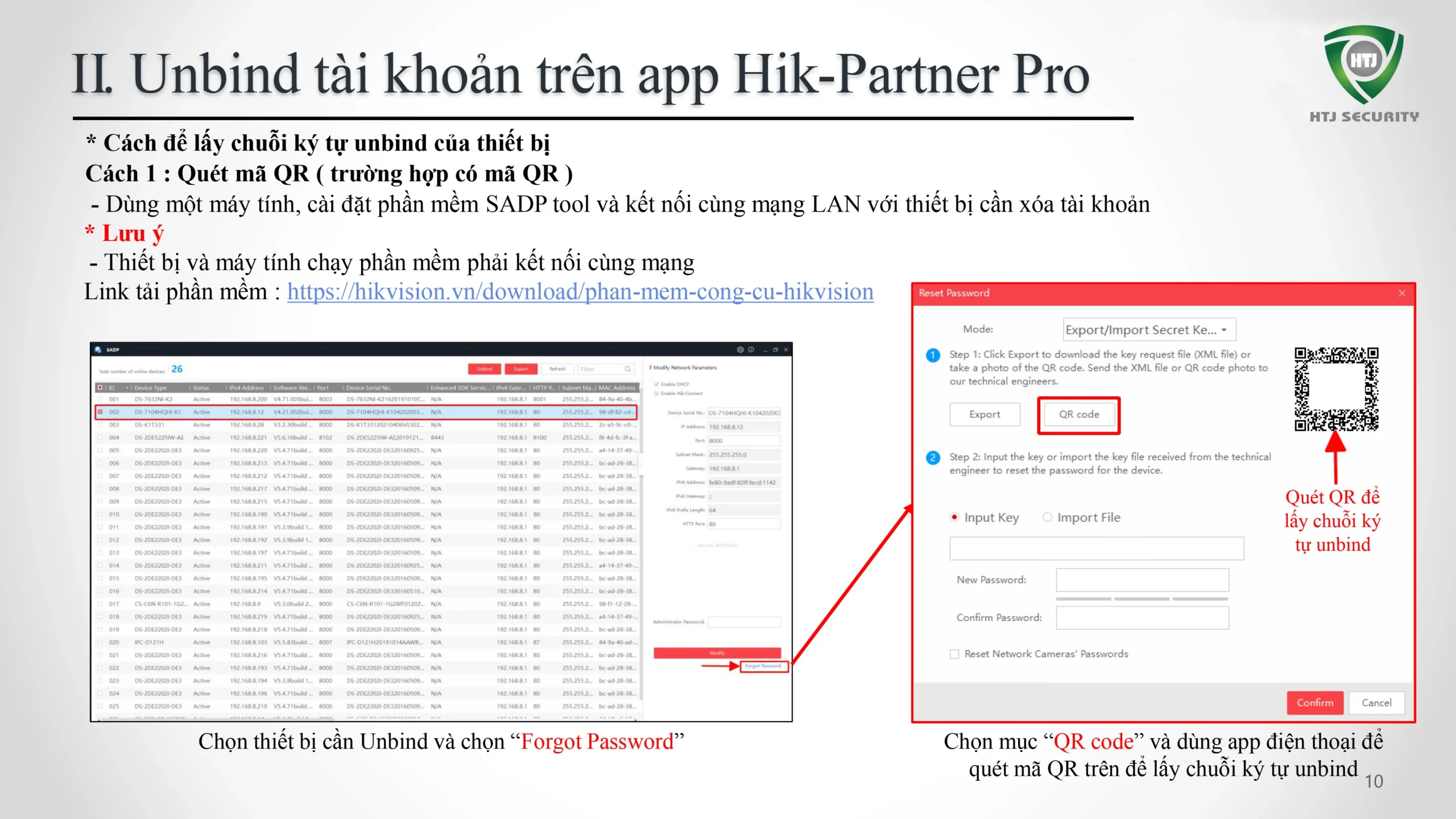 Hướng dẫn xóa tài khoản Hik-Connect trên Hik-Partner Pro