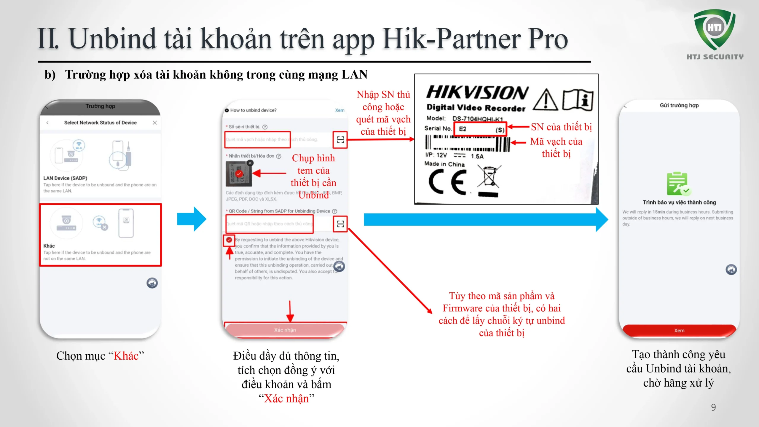 Hướng dẫn xóa tài khoản Hik-Connect trên Hik-Partner Pro