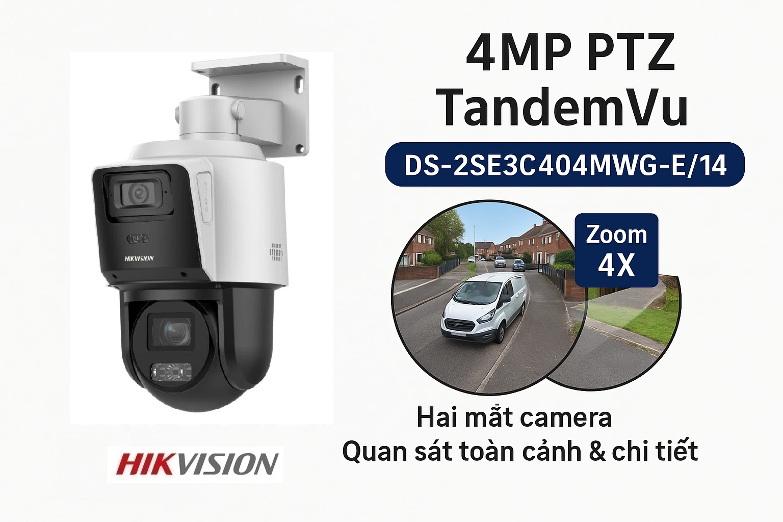Camera PTZ TandemVu 2MP Hikvision DS-2SE2C200MWG-E/12