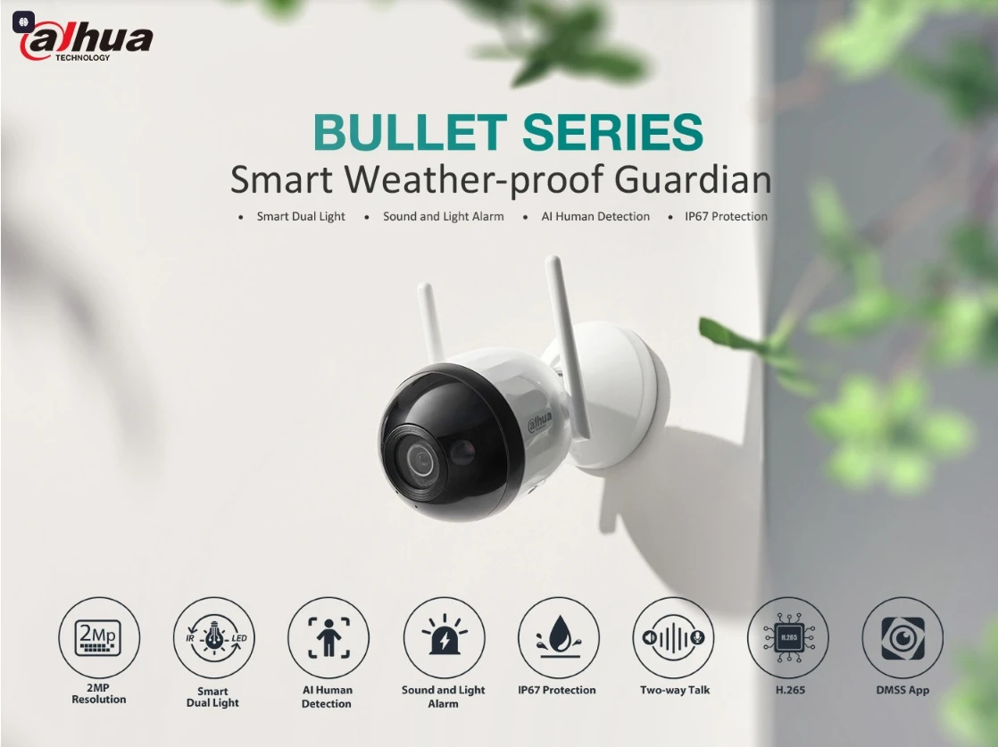 Camera Wi-Fi 2MP DH-F2C-PV