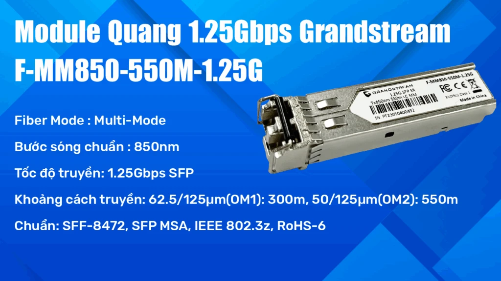 Module quang SFP Grandstream F-MM850-550M