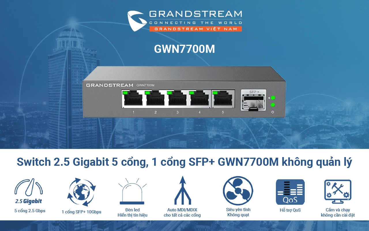 Switch mạng Grandstream GWN7700M