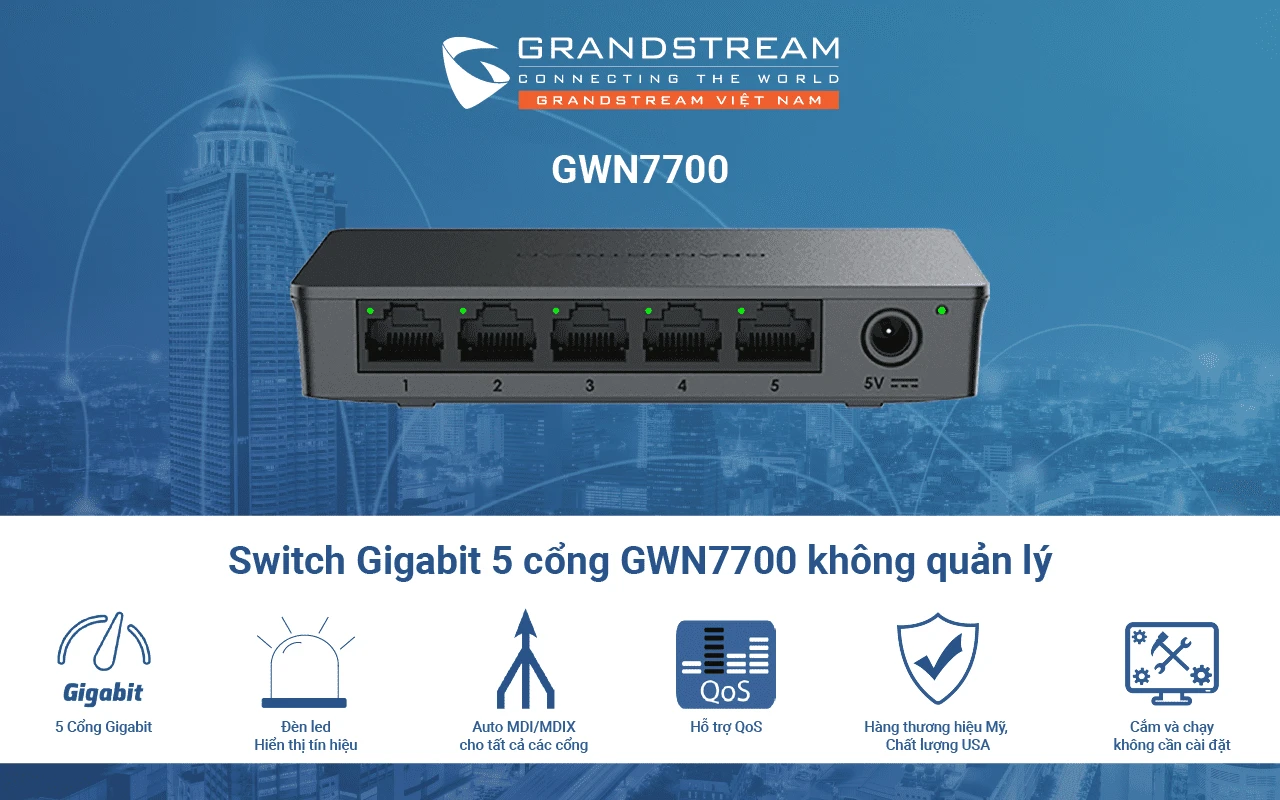 Switch mạng Grandstream GWN7700