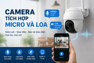 Camera tích hợp micro và loa – Giải pháp giám sát an ninh đàm thoại hai chiều hiệu quả