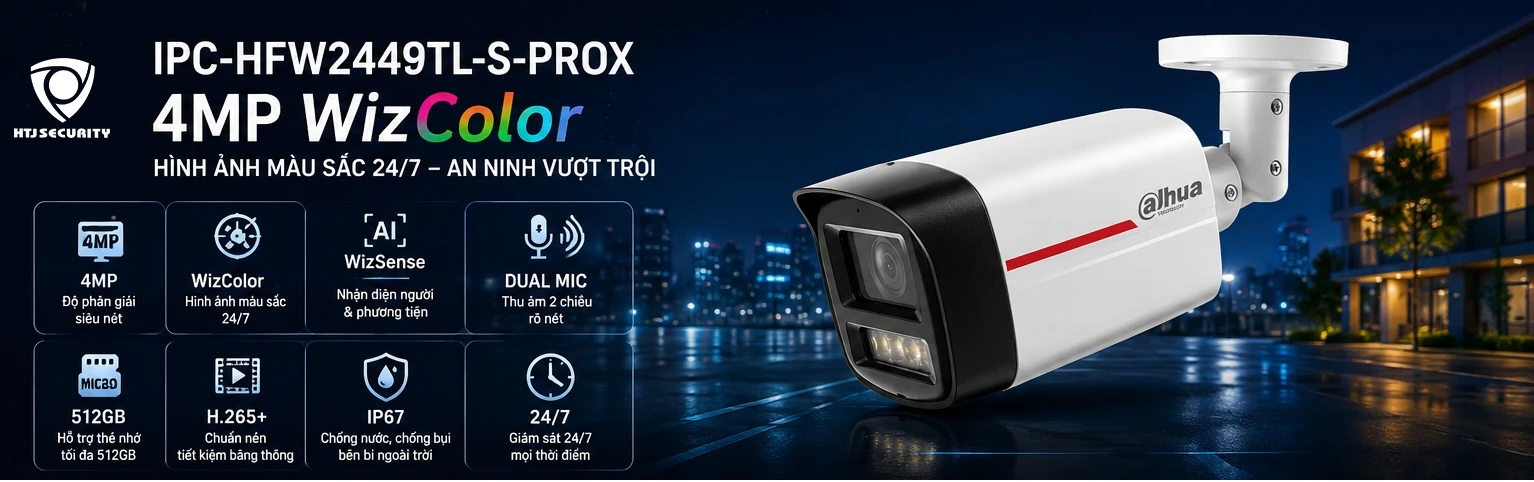 Camera IP 4MP WizColor X Dahua DH-IPC-HFW2449TL-S-PRO