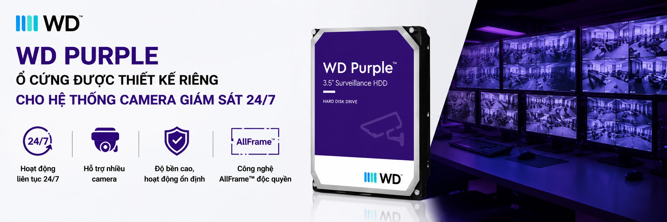 Ổ Cứng WD Purple Là Gì? Vì Sao Được Thiết Kế Riêng Cho Camera Giám Sát?
