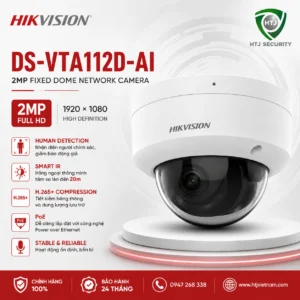 Camera IP Dome 2MP Hikvision DS-VTA112D-AI