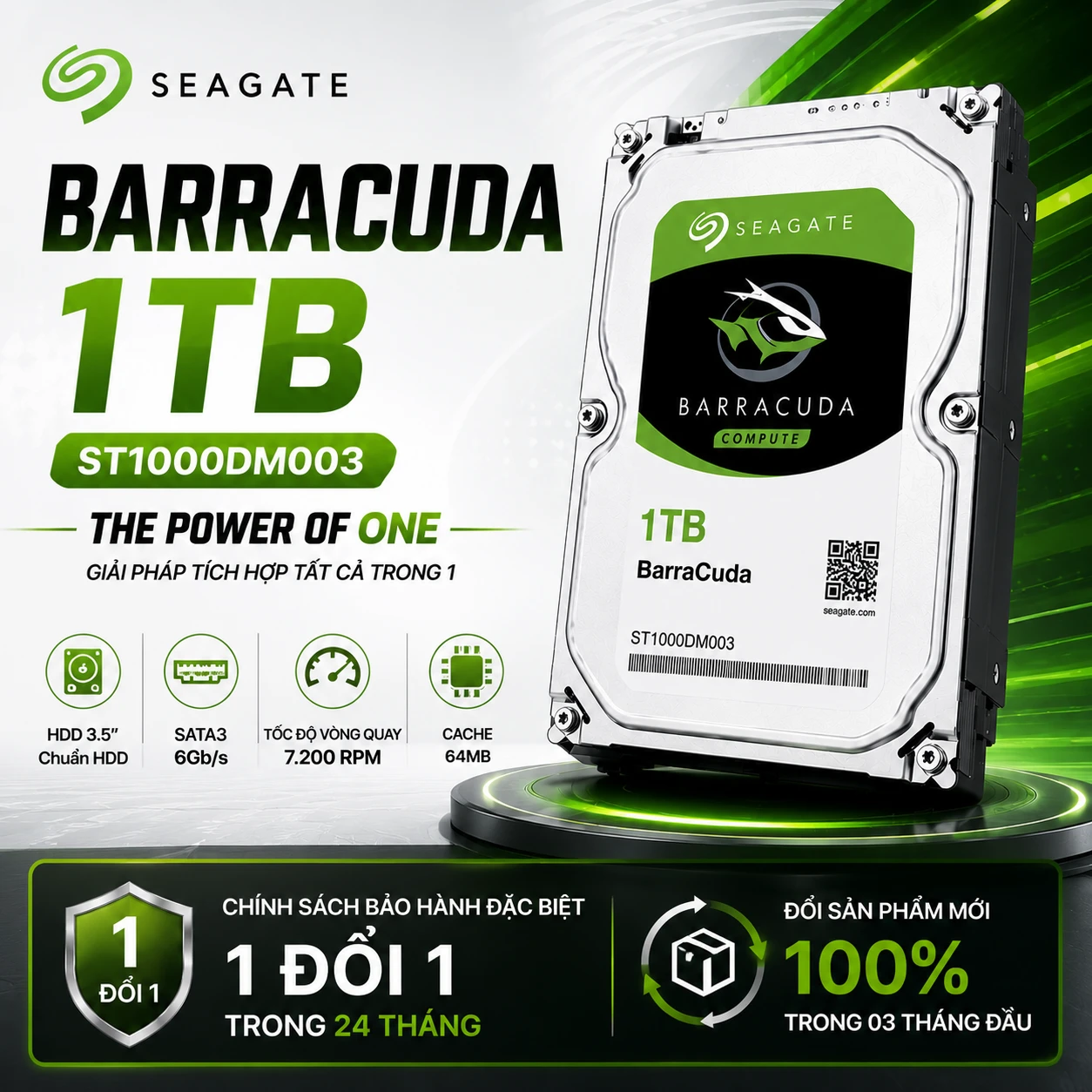 Ổ Cứng HDD Seagate Barracuda 1TB