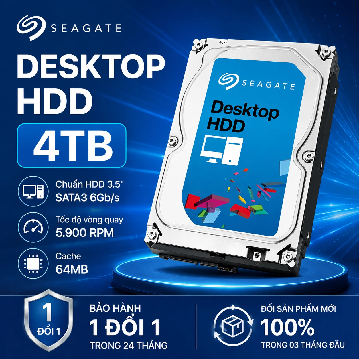 Ổ Cứng SEAGATE Desktop HDD 4TB