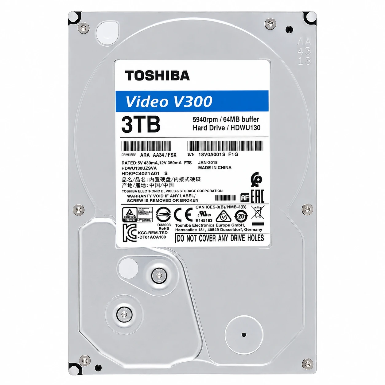 Ổ cứng giám sát 3TB Toshiba HDWU130UZSVA