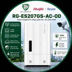 Switch ngoài trời Ruijie RG-ES207GS-AC-OD – 4 cổng PoE, 2 SFP, IP65