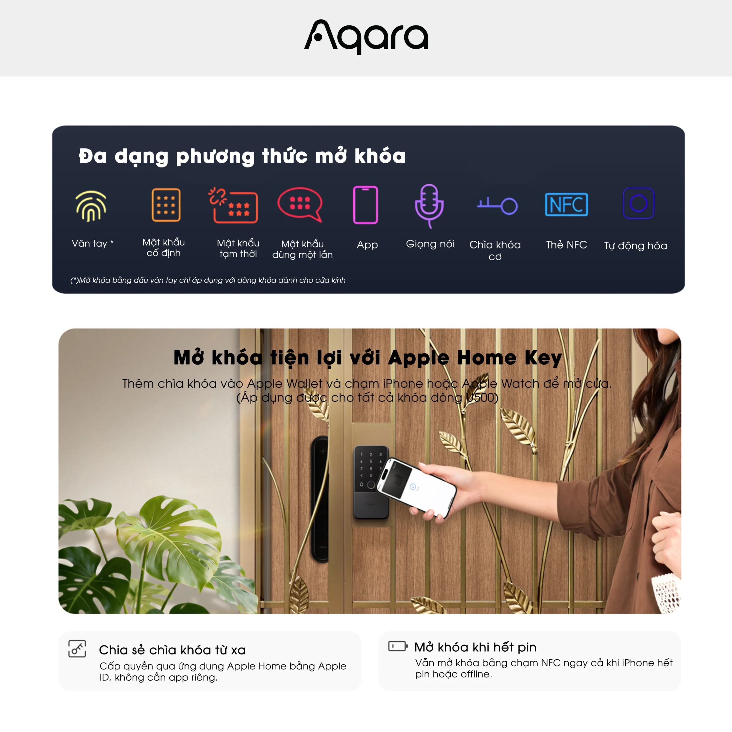 Khóa cửa thông minh Aqara U500