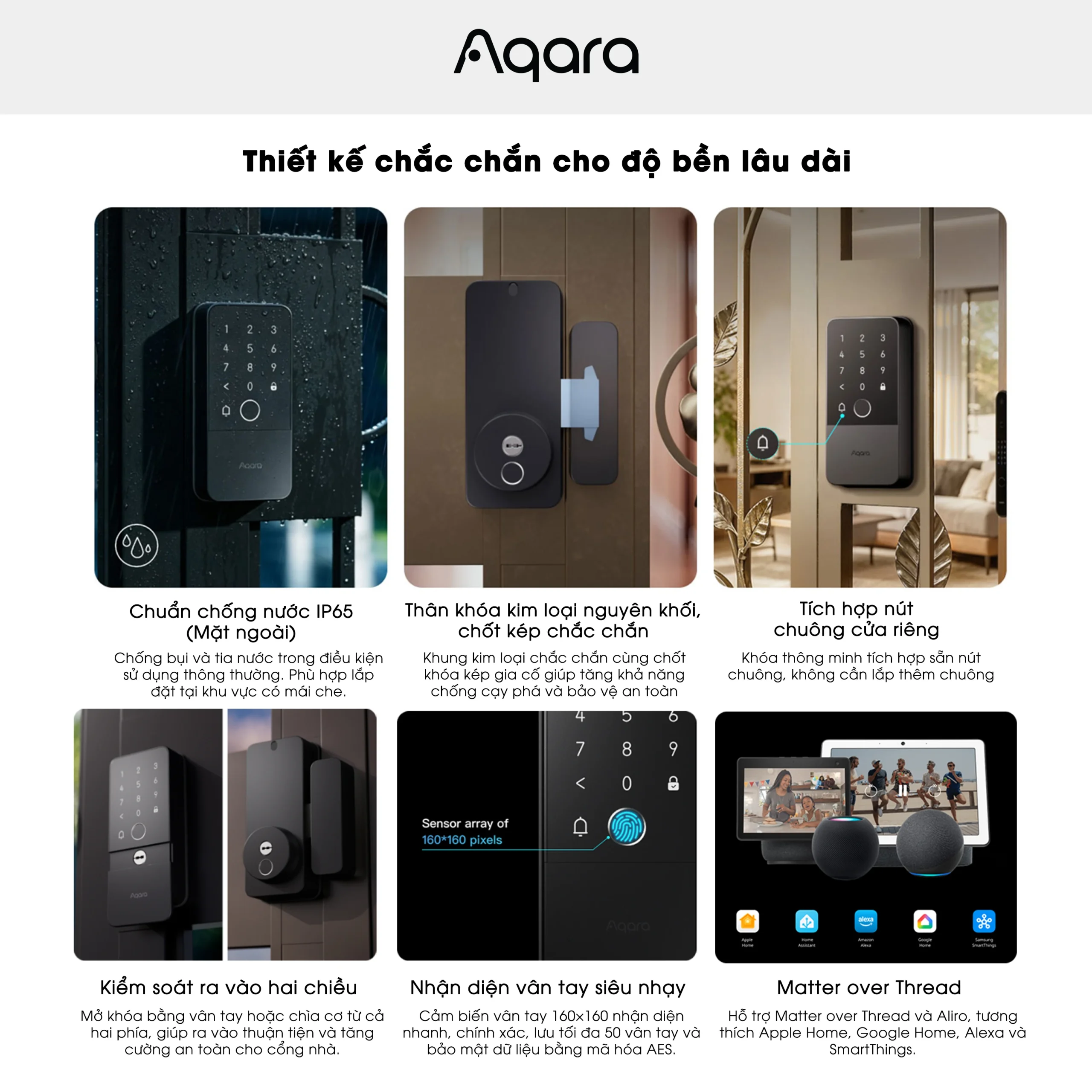 Khóa cửa thông minh Aqara U500