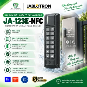 Bàn phím điều khiển có dây ngoài trời Jablotron JA-123E-NFC
