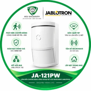 Cảm biến chuyển động Jablotron JA-121PW – Công nghệ kép PIR + Microwave 24.125GHz