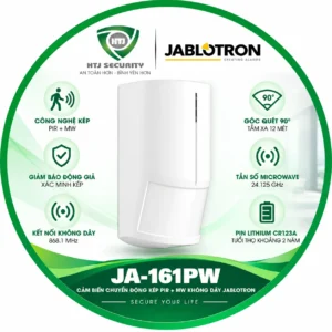 Cảm biến chuyển động kép Jablotron JA-161PW – Công nghệ PIR + MW không dây