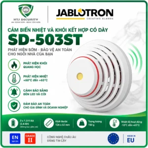 Cảm biến có dây Jablotron SD-503ST – tích hợp đầu dò khói quang và cảm biến nhiệt