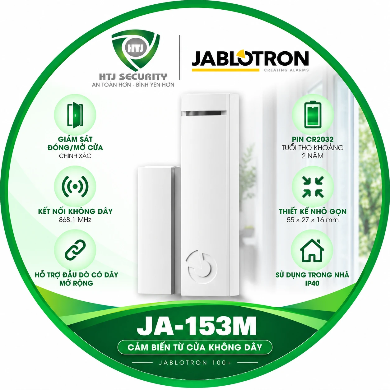 Cảm biến từ cửa không dây Jablotron JA-153M