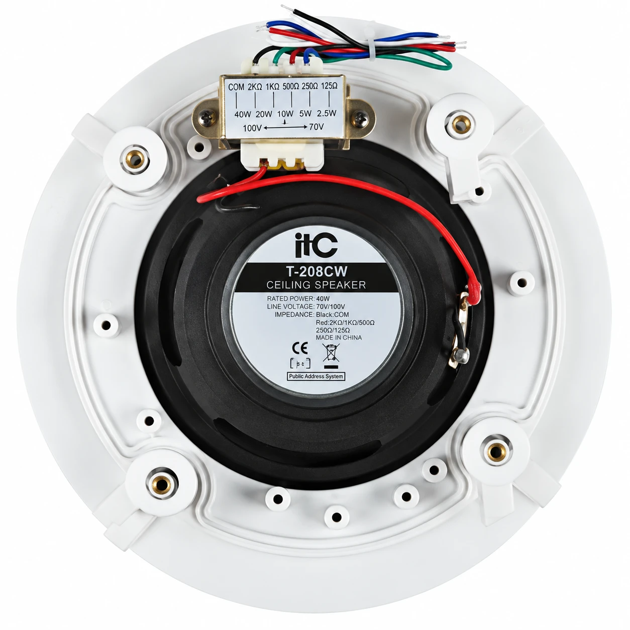 Loa âm trần chống cháy ITC T-208CW – Công suất 40W