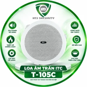 Loa âm trần ITC chống cháy T-105C – công suất 6W