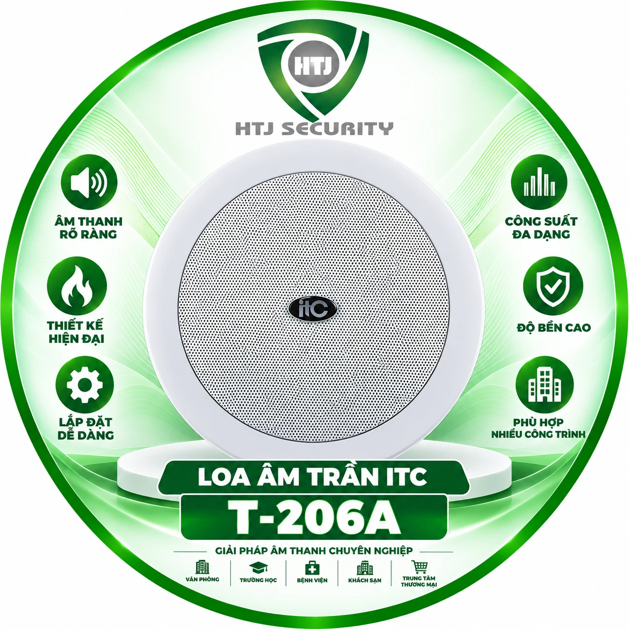 Loa âm trần ITC T-206A – công suất 2.5W – 20W