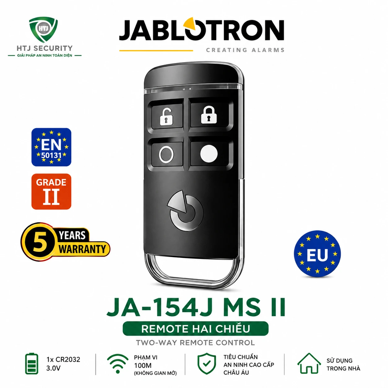 Remote hai chiều Jablotron JA-154J MS II